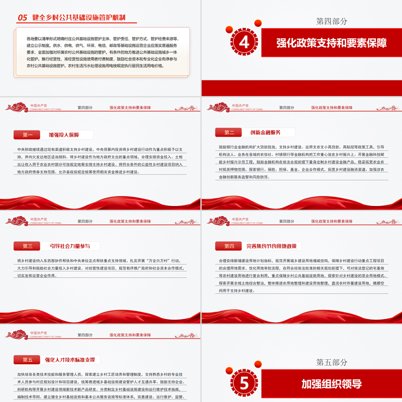 简洁党政风《乡村建设行动实施方案》PPT专题课件