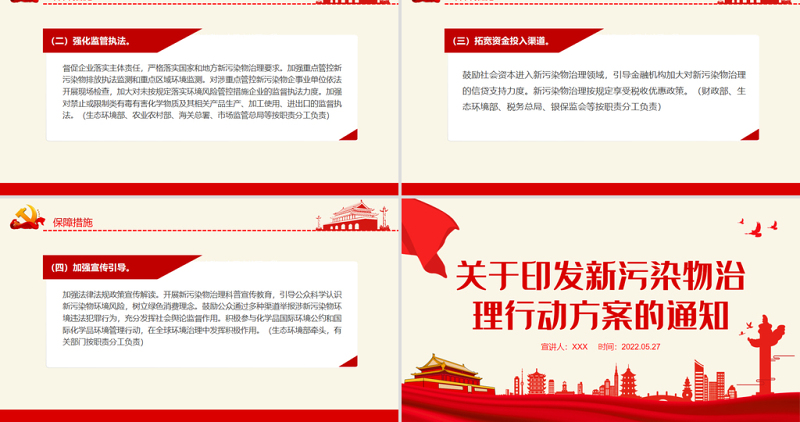 关于印发新污染物治理行动方案的通知PPT专题课件