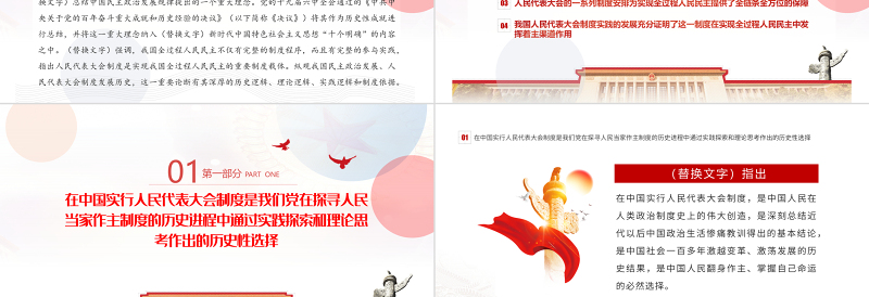 人民代表大会制度是实现我国全过程人民民主的重要制度载体PPT专题党课课件模板