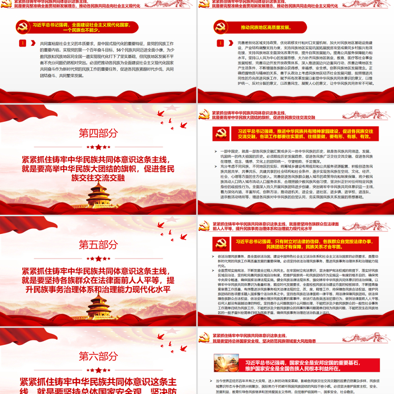 紧紧抓住铸牢中华民族共同体意识这条主线PPT党政风党员干部学习教育专题党课