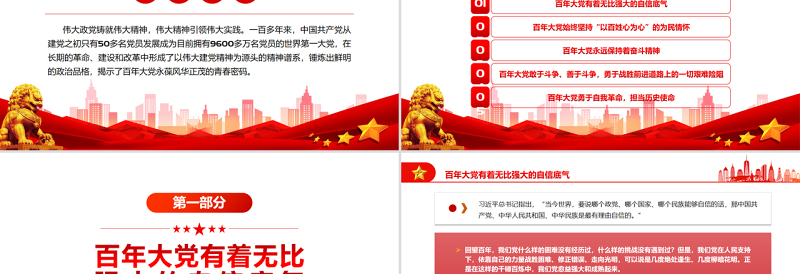 从百年党史中品读中国共产党的鲜明政治品格PPT党政风党员干部学习教育专题党课