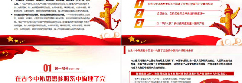 伟大建党精神的理论维度实践向度价值尺度PPT党政风党员干部学习教育专题党课