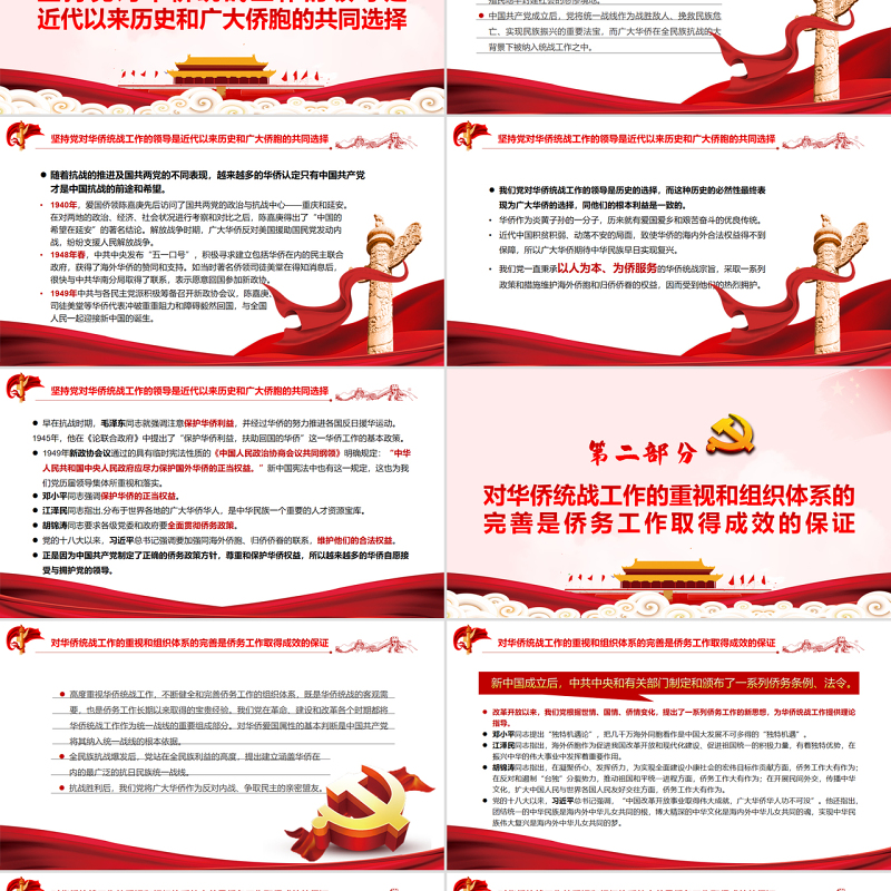中国共产党领导华侨统战工作的历史经验PPT党政风党员干部学习教育专题党课