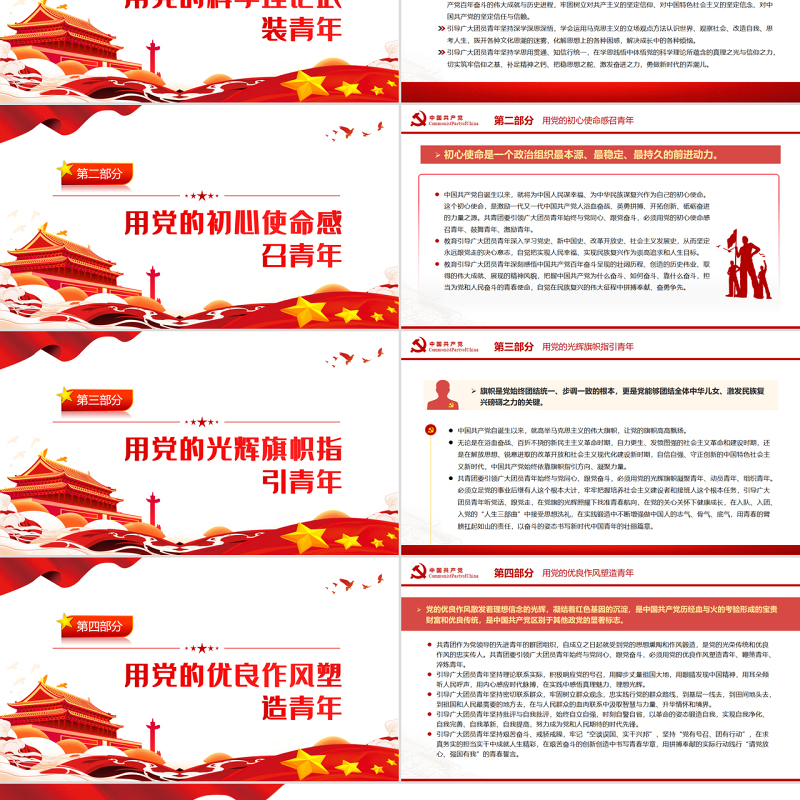 点亮青年心中的理想之灯PPT学习在庆祝中国共产主义青年团成立100周年大会上的重要讲话专题党课