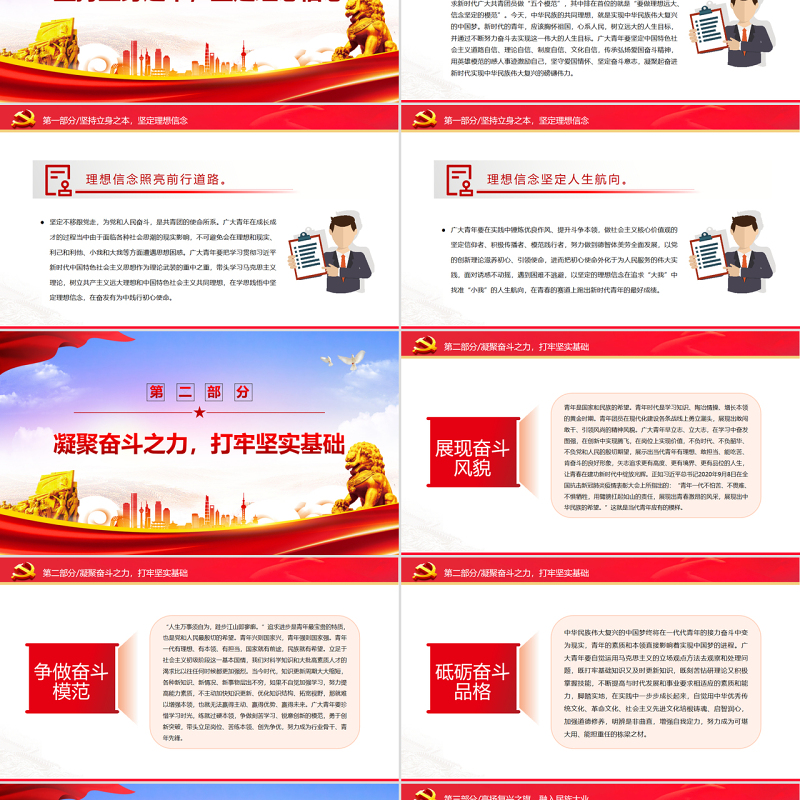 新时代青年成长成才的三重维度PPT学习在庆祝中国共产主义青年团成立100周年大会上的重要讲话专题党课