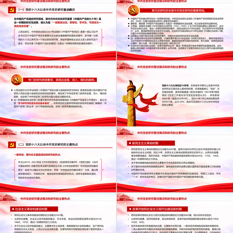 党的十八大以来中共党史研究述评PPT党政风党员干部学习教育专题党课