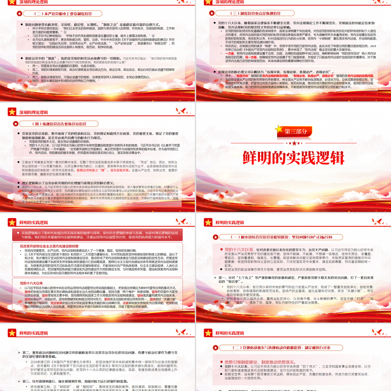 中国共产党依规治党的历史逻辑、理论逻辑、实践逻辑PPT党政风党支部主题党日专题党课