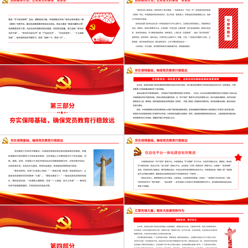 铸造实现民族复兴的先锋力量PPT深入学习党的十九大以来党员教育工作迈出高质量发展步伐专题党课